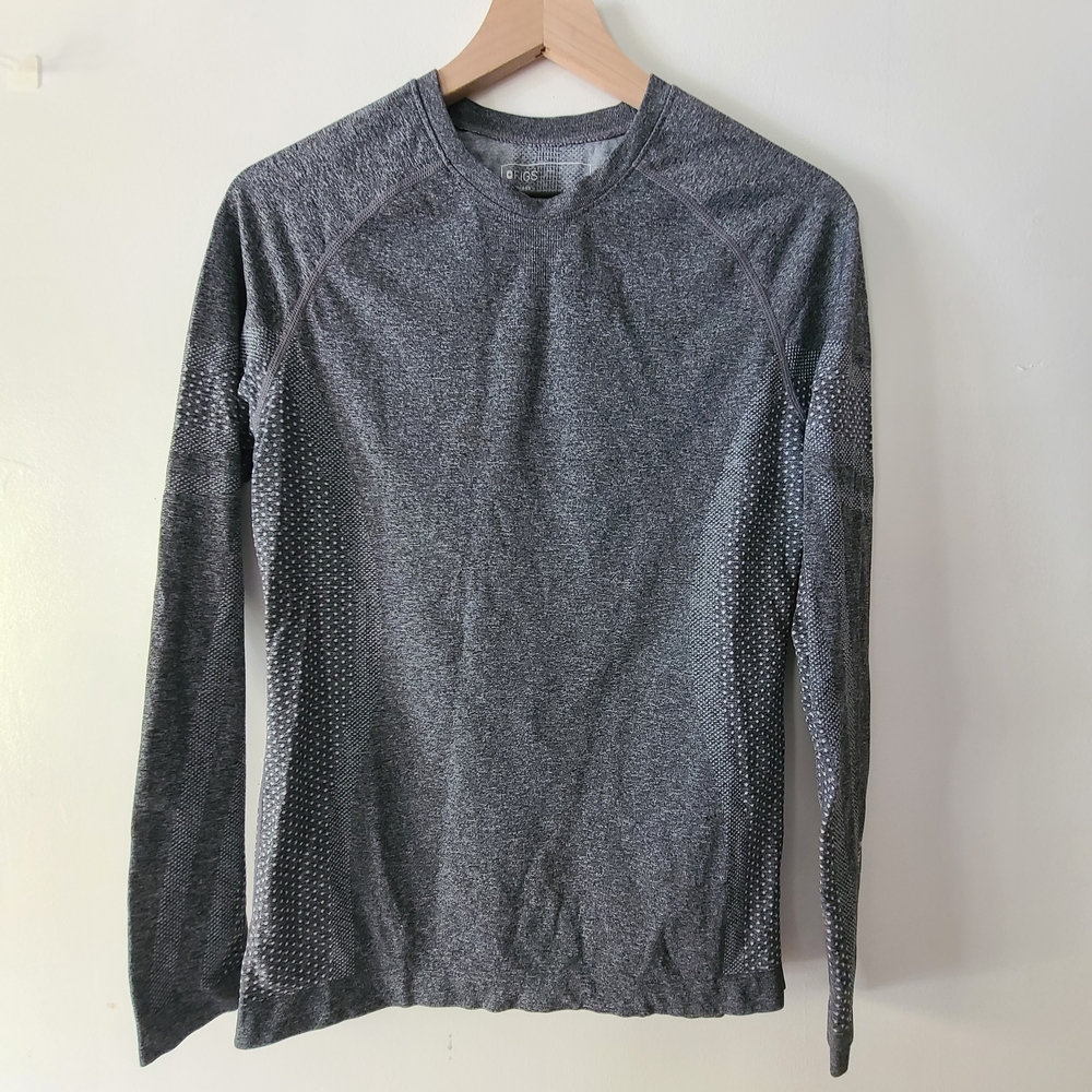 Figs Charcoal V-Neck Long Sleeve Shirt